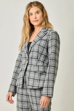 Load image into Gallery viewer, Plaid Blazer in Charcoal
