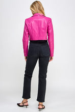 Load image into Gallery viewer, Pink Faux Leather Jacket
