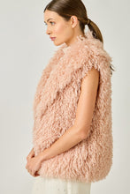 Load image into Gallery viewer, BEST SELLING Shaggy Faux Fur Vest in Rose
