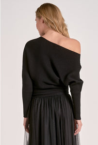 Black Off Shoulder Top