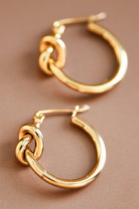 Stainless Steel Knot Hoop Earrings