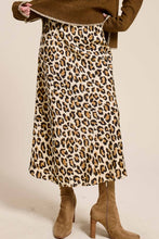 Load image into Gallery viewer, Leopard Satin Skirt
