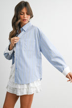 Load image into Gallery viewer, Multi Stripe Button Up Blouse
