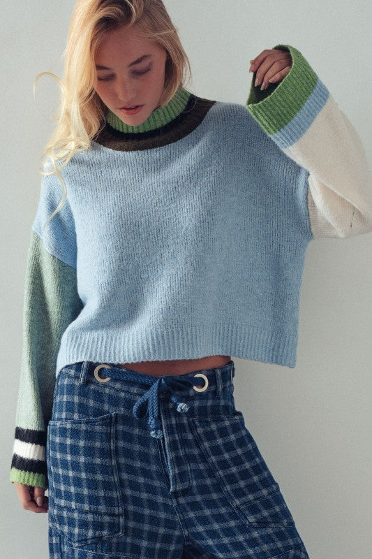 Colorblock Knit Sweater
