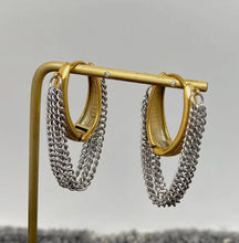 Load image into Gallery viewer, Multi-Layer Chain Fringe 18k Gold Plated Stainless Steel Earrings
