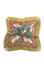 Load image into Gallery viewer, Fringed Tassel Chinoiserie Print Sqaure Scarf
