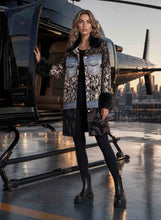 Load image into Gallery viewer, Mixed Media Leopard Jacket w/ Faux Fur Trim
