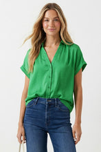 Load image into Gallery viewer, Button Down Short Sleeve Blouse
