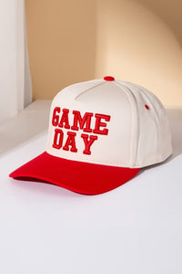 Game Day Baseball Hats in Black & Red
