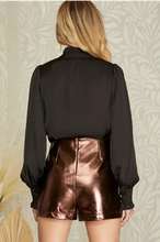 Load image into Gallery viewer, Metallic Faux Leather Shorts in 3 Colors
