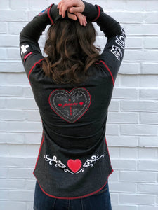 4Peace365 Heart Back Henley