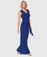 Load image into Gallery viewer, Surplice Jumpsuit with Tie Waist
