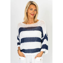 Load image into Gallery viewer, Striped Knit Tank in Navy/White
