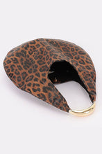 Load image into Gallery viewer, Faux Leather Leopard Hobo Bag
