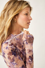 Load image into Gallery viewer, Free People Lady Lux printed Long Sleeve in Fallen Rose
