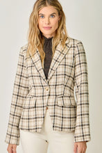 Load image into Gallery viewer, Plaid Blazer in Almond
