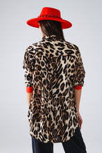 Load image into Gallery viewer, Leopard Button Down with Red Placket
