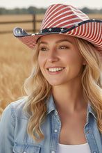 Load image into Gallery viewer, Stars &amp; Stripes Cowboy Hat
