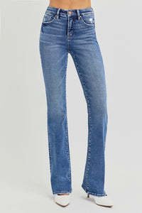 Risen Tummy Control High Rise Straight Jeans