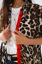 Load image into Gallery viewer, Leopard Button Down with Red Placket

