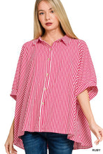 Load image into Gallery viewer, Oversized Striped Button Down
