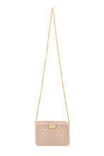 Load image into Gallery viewer, Jelly Crossbody Bag in Nude &amp; Fuchsia
