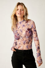 Load image into Gallery viewer, Free People Lady Lux printed Long Sleeve in Fallen Rose
