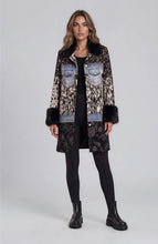 Load image into Gallery viewer, Mixed Media Leopard Jacket w/ Faux Fur Trim
