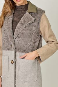 Color Blocked Long Coat