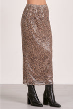 Load image into Gallery viewer, Leopard Sequin Skirt
