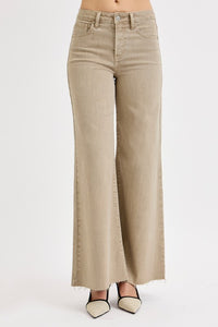 Risen High Rise Tummy Control Lurex Palazzo Denim