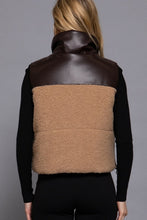 Load image into Gallery viewer, Reversible Faux Leather/Sherpa Vest
