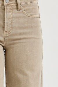 Risen High Rise Tummy Control Lurex Palazzo Denim