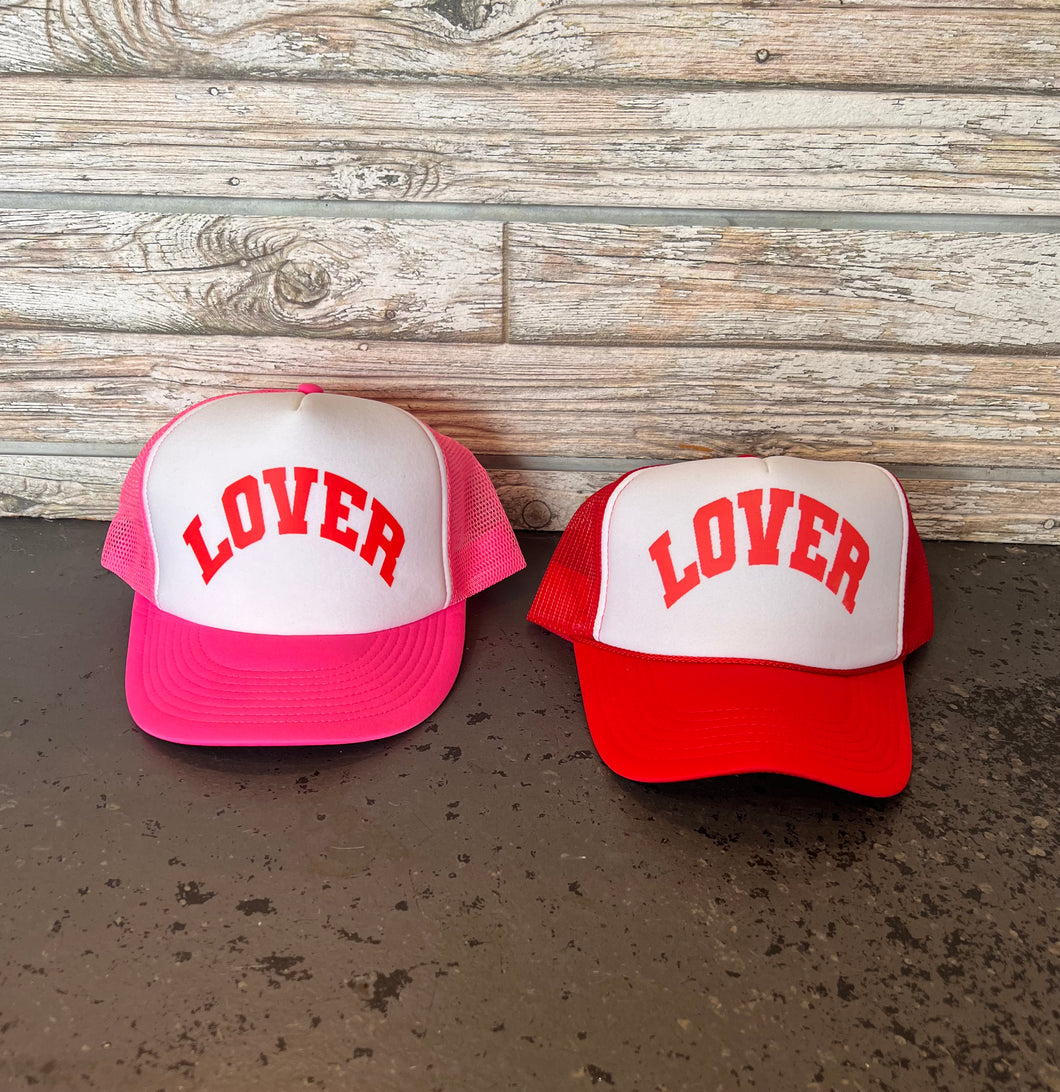 Lover Baseball hat in Pink, Black & Red