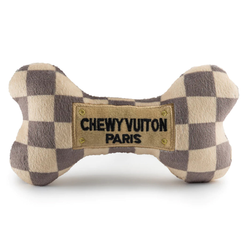 Checker Chewy Vuiton Dog Toy-Large