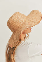 Load image into Gallery viewer, Floppy Straw Hat in White &amp; Natural
