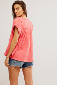 Free People Horizons Double Cloth Top