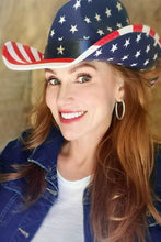 Load image into Gallery viewer, American Flag Cowboy Hat in 3 Colors
