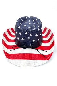 American Flag Cowboy Hat in 3 Colors