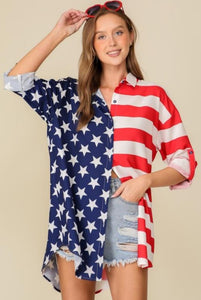 Flag Button Down