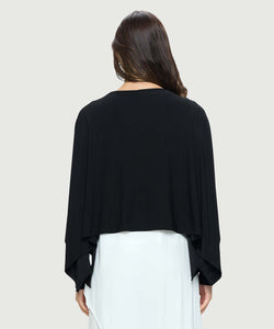 High-Low Batwing Top with Arm Cuffs