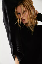 Load image into Gallery viewer, Free People Easy Street Crop Sweater in Black &amp; Moonglow
