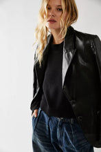 Load image into Gallery viewer, Free People Easy Street Crop Sweater in Black &amp; Moonglow
