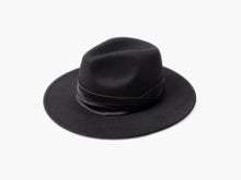Load image into Gallery viewer, Tilly Satin Band Hat in Black &amp; Cream
