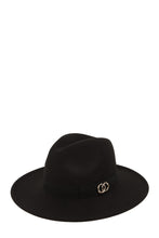 Load image into Gallery viewer, Double O Charm Fedora Hat in Black &amp; Blush
