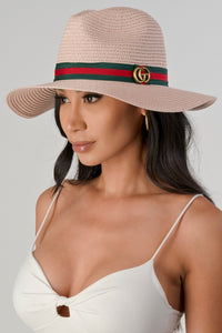 GG Straw Fedora Hat in Multiple Colors
