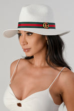 Load image into Gallery viewer, GG Straw Fedora Hat in Multiple Colors
