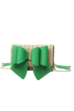 Load image into Gallery viewer, Mini Straw Bow Crossbody/Clutch
