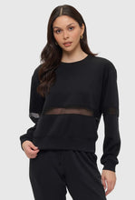 Load image into Gallery viewer, Mesh Detail Crew Neck Pullover
