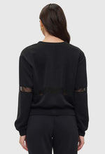 Load image into Gallery viewer, Mesh Detail Crew Neck Pullover
